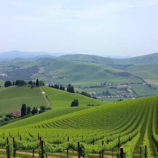 Paesaggio collinare delle Langhe con vigneti